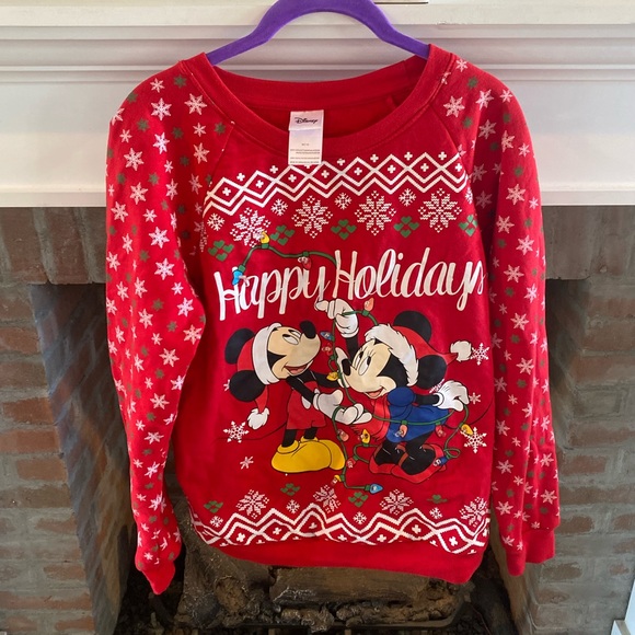 Disney Tops - Disney Mickey Mouse Light Up Christmas Sweater Size Medium Needs Batteries